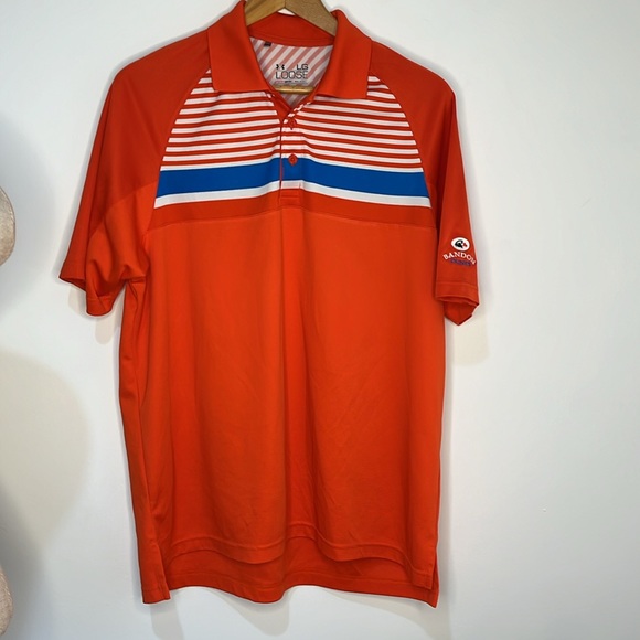 Under Armor Heat Gear Loose men’s large polo golf shirt Brandon Dunes logo - Picture 4 of 11